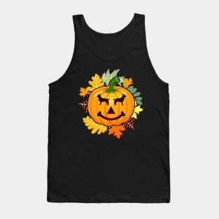 Chihuahua Dog Halloween Pumpkin Carving Tank Top